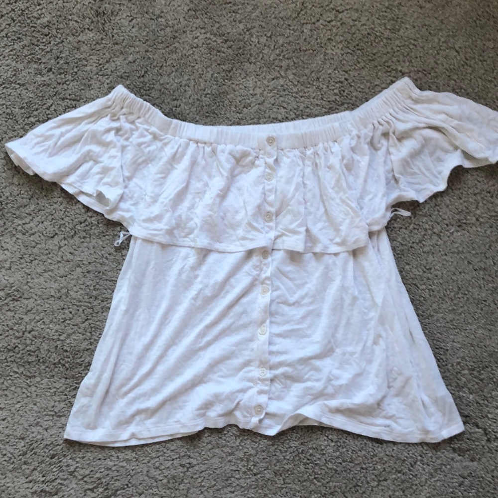 white off the shoulder top
